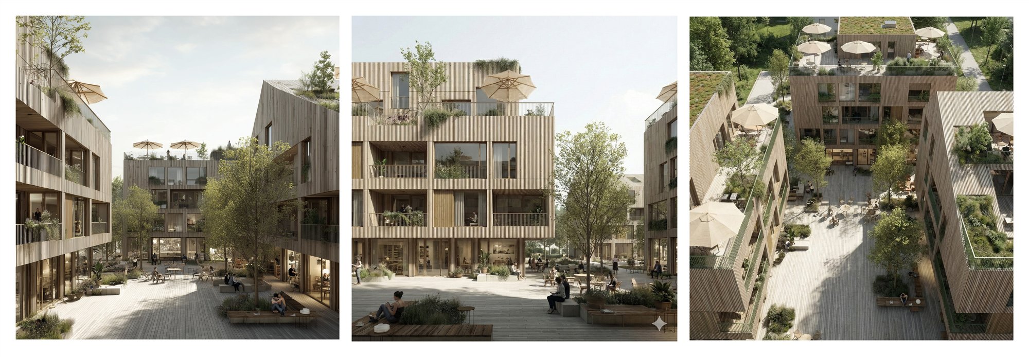 Konzeptvisualisierung Wohnüberbauung