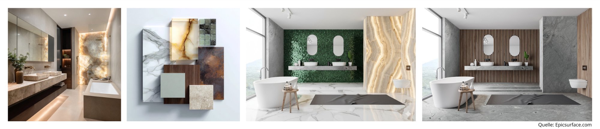 Studie Moodboard und Materialisierungsvarianten Bad